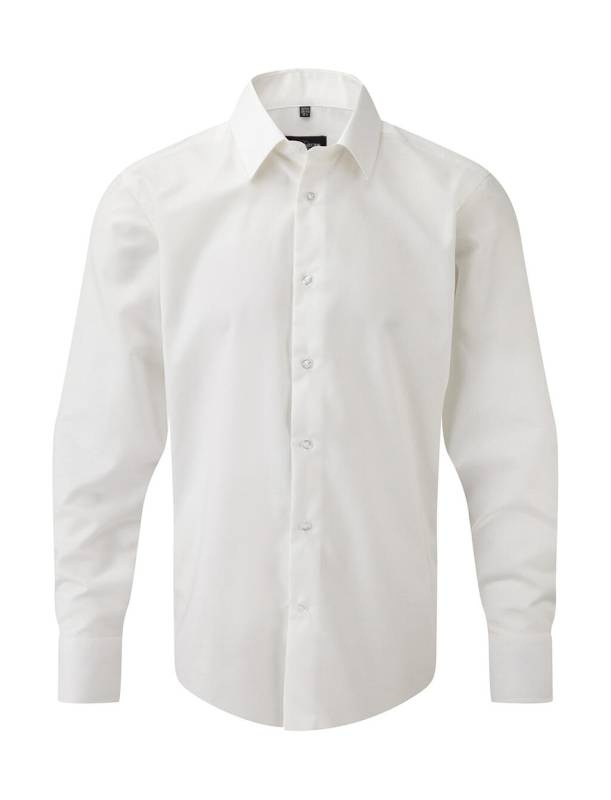 Oxford Shirt LS, white – Russell Collection (1)