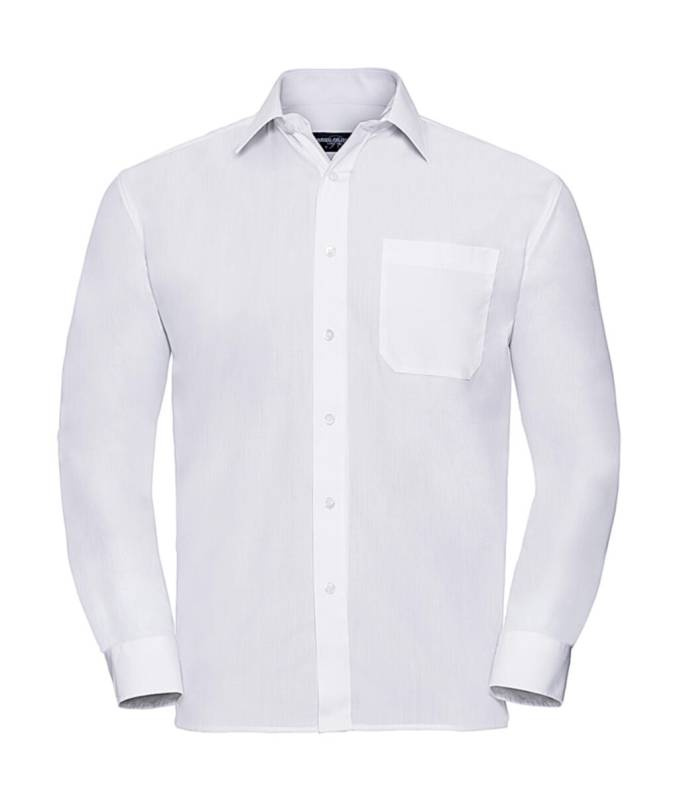 Poplin Shirt LS, white – Russell Collection (1)