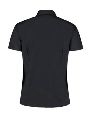 Women's Tailored Fit Mandarin Collar SSL, black – Bargear (4)