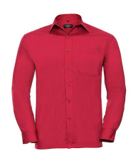 Poplin Shirt LS, Classic Red