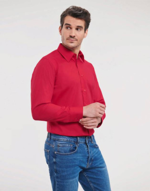 Tailored Poplin Shirt LS, white – Russell Collection (3)