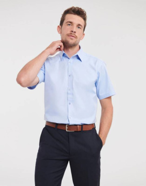 Men's Herringbone Shirt, light blue – Russell Collection (2)