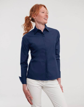 Ladies' LS Ultimate Stretch Shirt, black – Russell Collection (3)