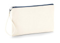 Canvas Wristlet Pouch, natural/navy