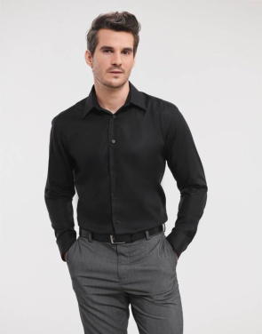 Tailored Ultimate Non-iron Shirt LS, white – Russell Collection (2)