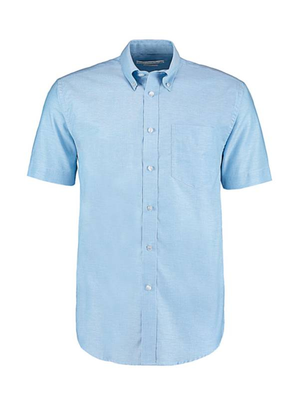Classic Fit Workwear Oxford Shirt SSL, light blue – Kustom Kit (1)