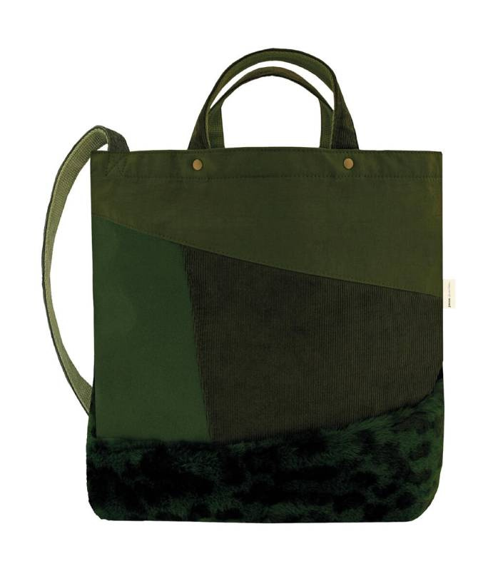 Satomi Faux Fur Shoulder Bag, Olive Green – SG Accessories - BAGS (1)