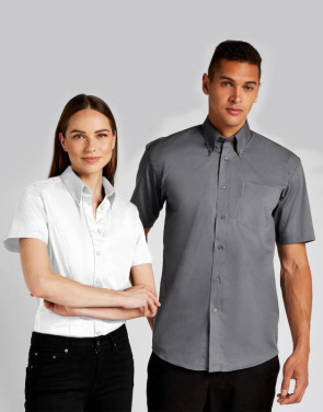 Women's Tailored Fit Premium Oxford Shirt SSL, white – Kustom Kit (3)