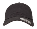 Peached Cotton Twill Dad Cap, black