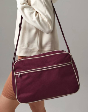 Retro Shoulder Bag, French navy/white – Bagbase (3)