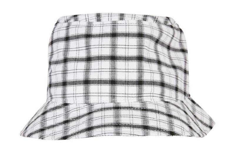 Check Bucket Hat, white/grey – Flexfit (1)