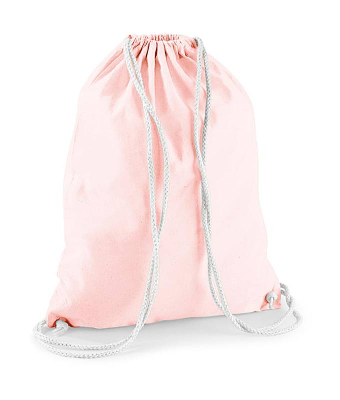 Cotton Gymsac, Pastel Pink/White – Westford Mill (1)