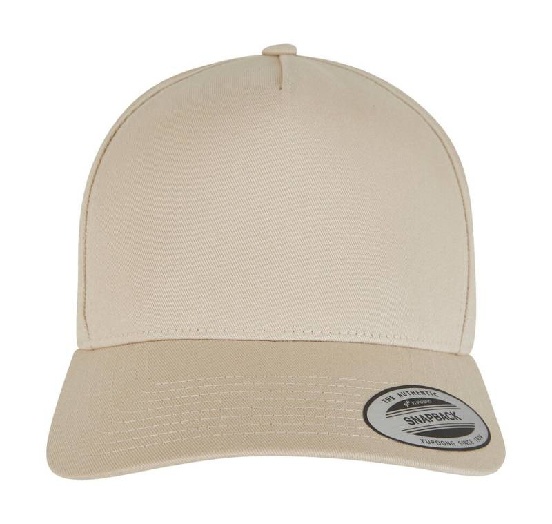 5-Panel Curved Classic Snapback, Beige – Flexfit (1)