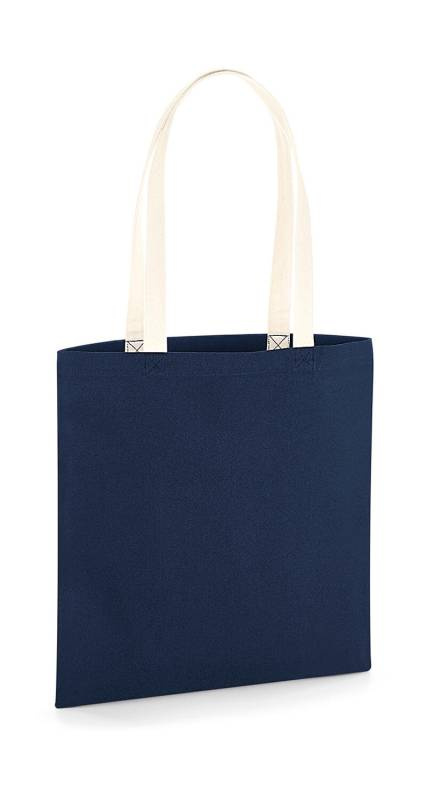 EarthAware™ Organic Bag for Life - Contrast Handle, French navy/natural – Westford Mill (1)