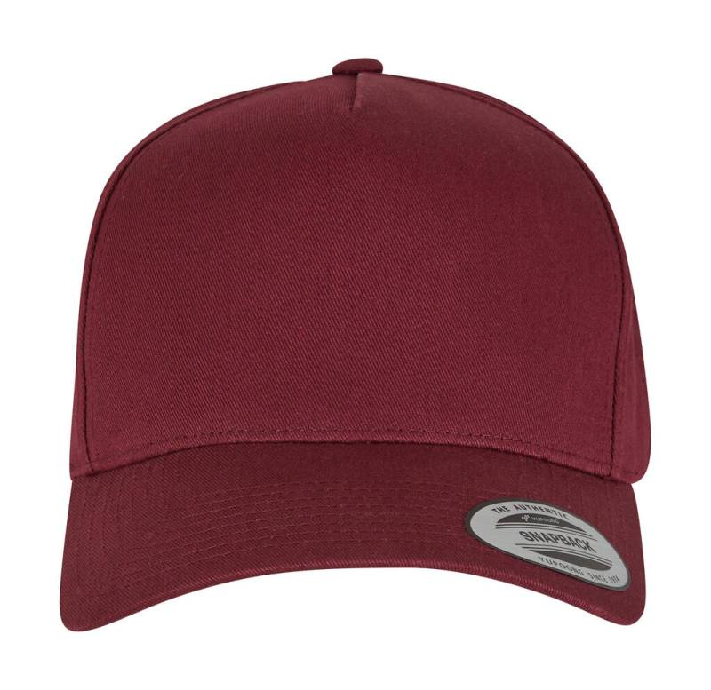 5-Panel Curved Classic Snapback, Maroon – Flexfit (1)