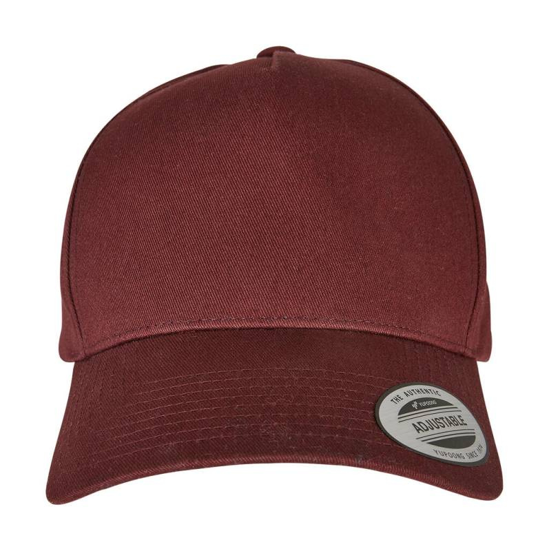 5-Panel Curved Classic Snapback, burgundy – Flexfit (1)