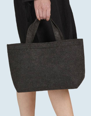 Small felt shopping bag, Charcoal Melange – SG Accessories - BAGS (2)