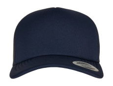 Classic Curved Visor Foam Trucker Cap, navy