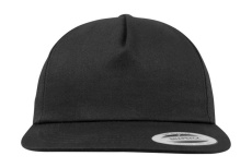 Unstructured 5-Panel Snapback, black