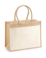 Cotton Pocket Jute Shopper, natural