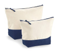 Dipped Base Canvas Accessory Bag, natural/navy