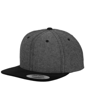 Chambray-Suede Snapback, black/black – Flexfit (4)
