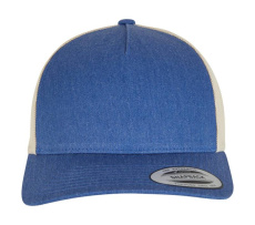 5-Panel Retro Trucker 2-Tone Cap, Blue/Beige