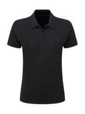 Poly Cotton Polo Women, black