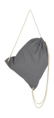 Cotton Drawstring Backpack, dark grey
