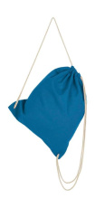 Cotton Drawstring Backpack, Mid Blue