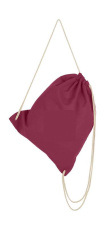 Cotton Drawstring Backpack, Claret