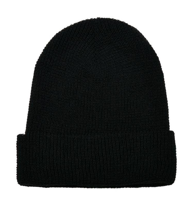 Recycled Yarn Waffle Knit Beanie, black – Flexfit (1)