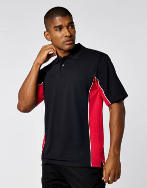 Classic Fit Track Polo, black/red/white – Kustom Kit (2)