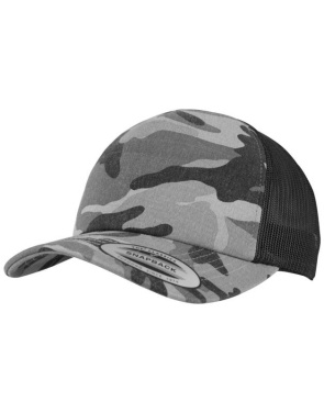 Camo Trucker Cap, Wood Camo/Black – Flexfit (3)