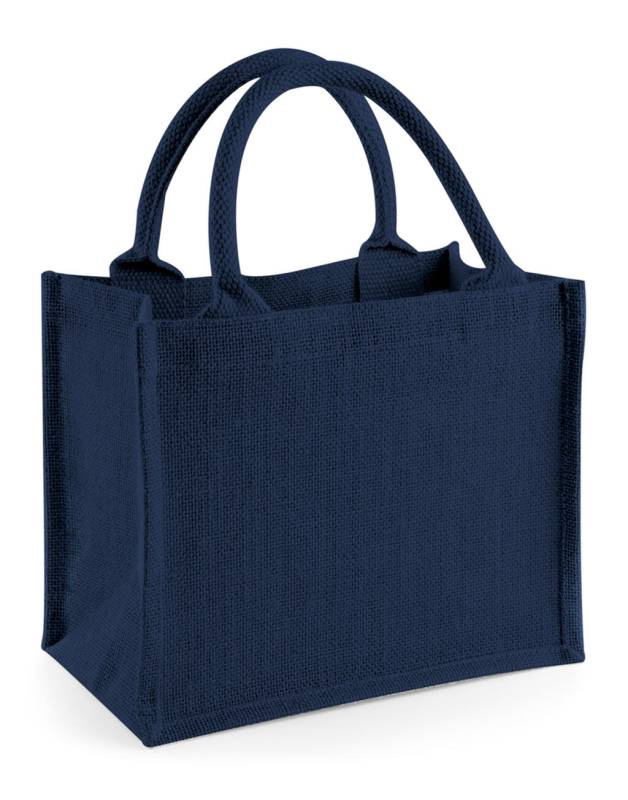 Jute Mini Gift Bag, navy/navy – Westford Mill (1)