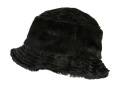 Fake Fur Bucket Hat, black