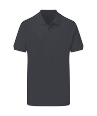 Cotton Polo Men, charcoal