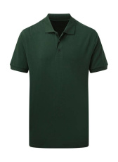 Cotton Polo Men, bottle green
