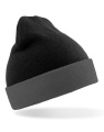 Recycled Black Compass Beanie, black/grey