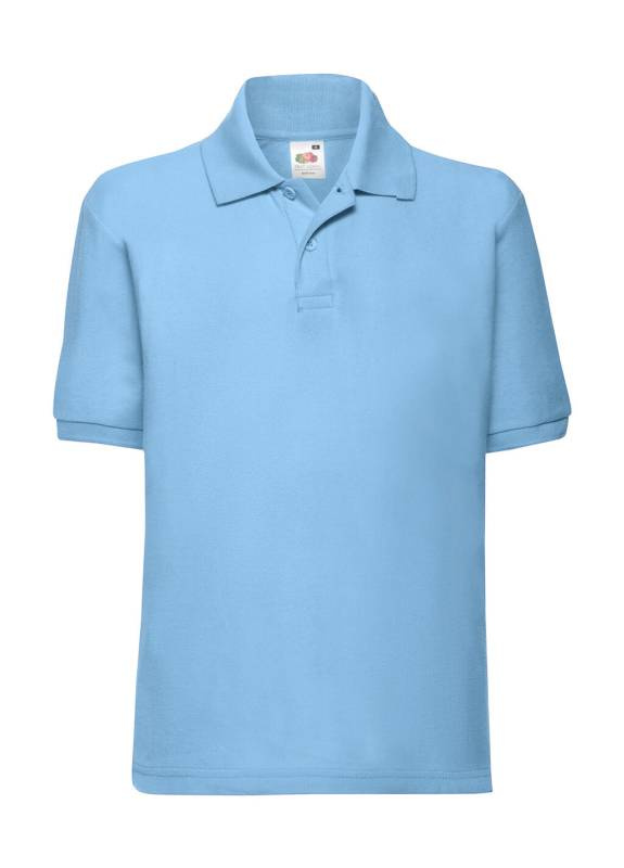 Kids 65/35 Polo, sky blue – Fruit of the Loom (1)