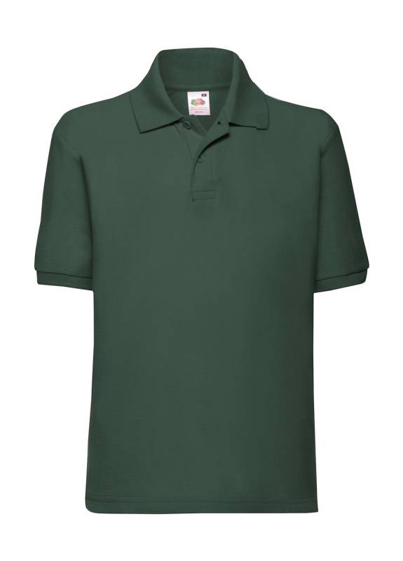 Kids 65/35 Polo, bottle green – Fruit of the Loom (1)