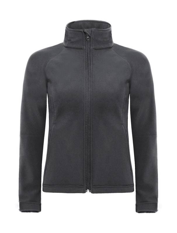 Hooded Softshell/women, dark grey – B&C Outerwear (1)