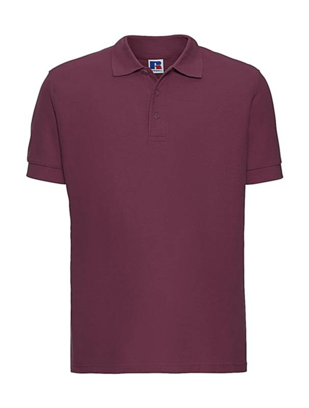 Men's Ultimate Cotton Polo, burgundy – Russell Athletic (1)
