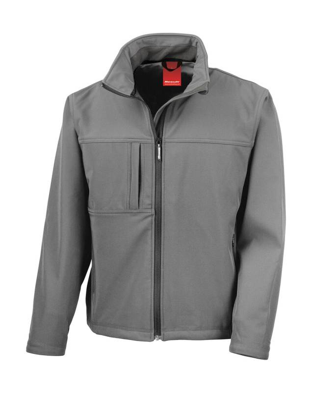 Men's Classic Softshell Jacket, Workguard Grey – Result Recycled (1)