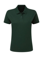 Cotton Polo Women, bottle green