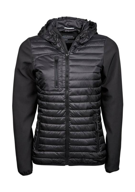 Ladies' Hooded Crossover Jacket, black – Tee Jays (1)