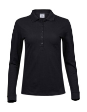 Ladies Luxury LS Stretch Polo, black