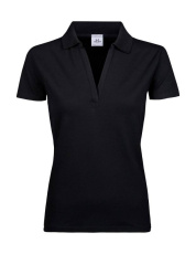 Women's Luxury Stretch V Polo, black