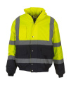 Fluo 2-Tone Bomber Jacket, fluorescent yellow/navy, Fluo Yellow/Navy
