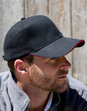 Sandwich Brushed Cotton Cap, navy/natural – Result Headwear (2)